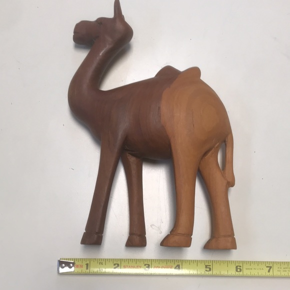 Vintage Hand Carved Wood Camel 8-1/2" - Picture 4 of 4